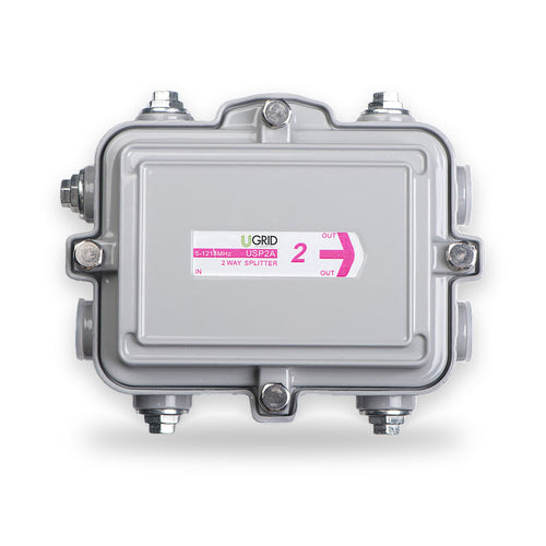 UGRID 2-Way Splitter BCV series outdoor CATV splitter, 5–1218 MHz