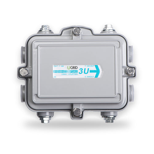 UGRID 3-Way Splitter BCV series outdoor CATV splitter, 5–1218 MHz